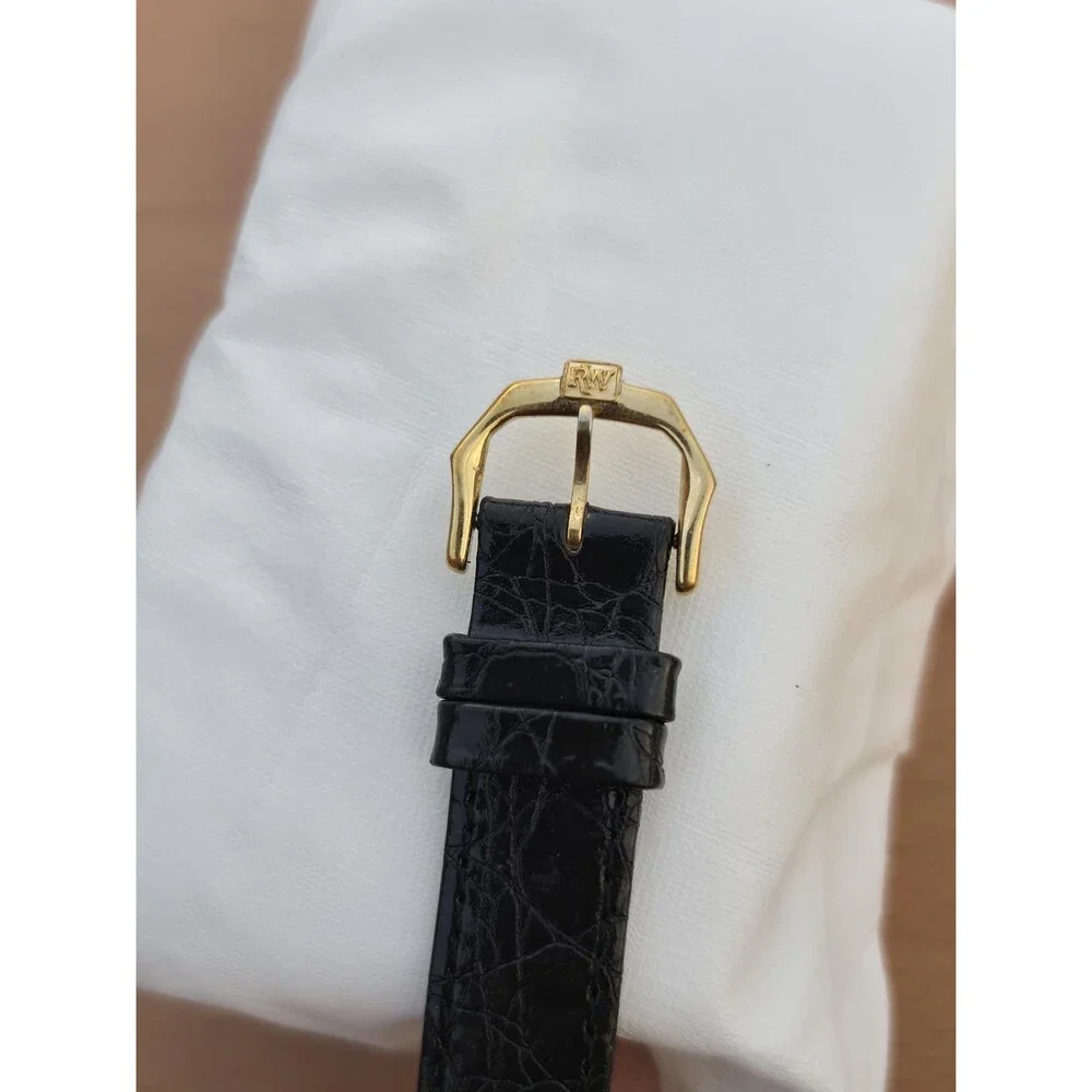 VTG Raymond Weil Geneve Champagne Watch 18K Gold Electroplated 9528 Rhinestone